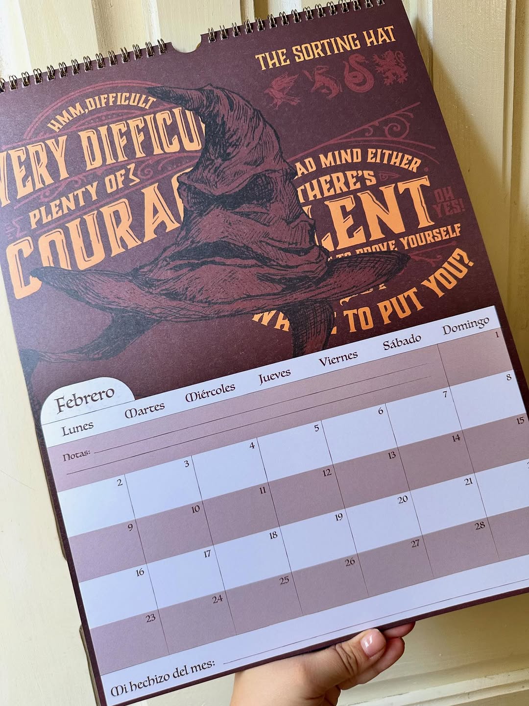 Calendario Harry Potter 2026 Mooving
