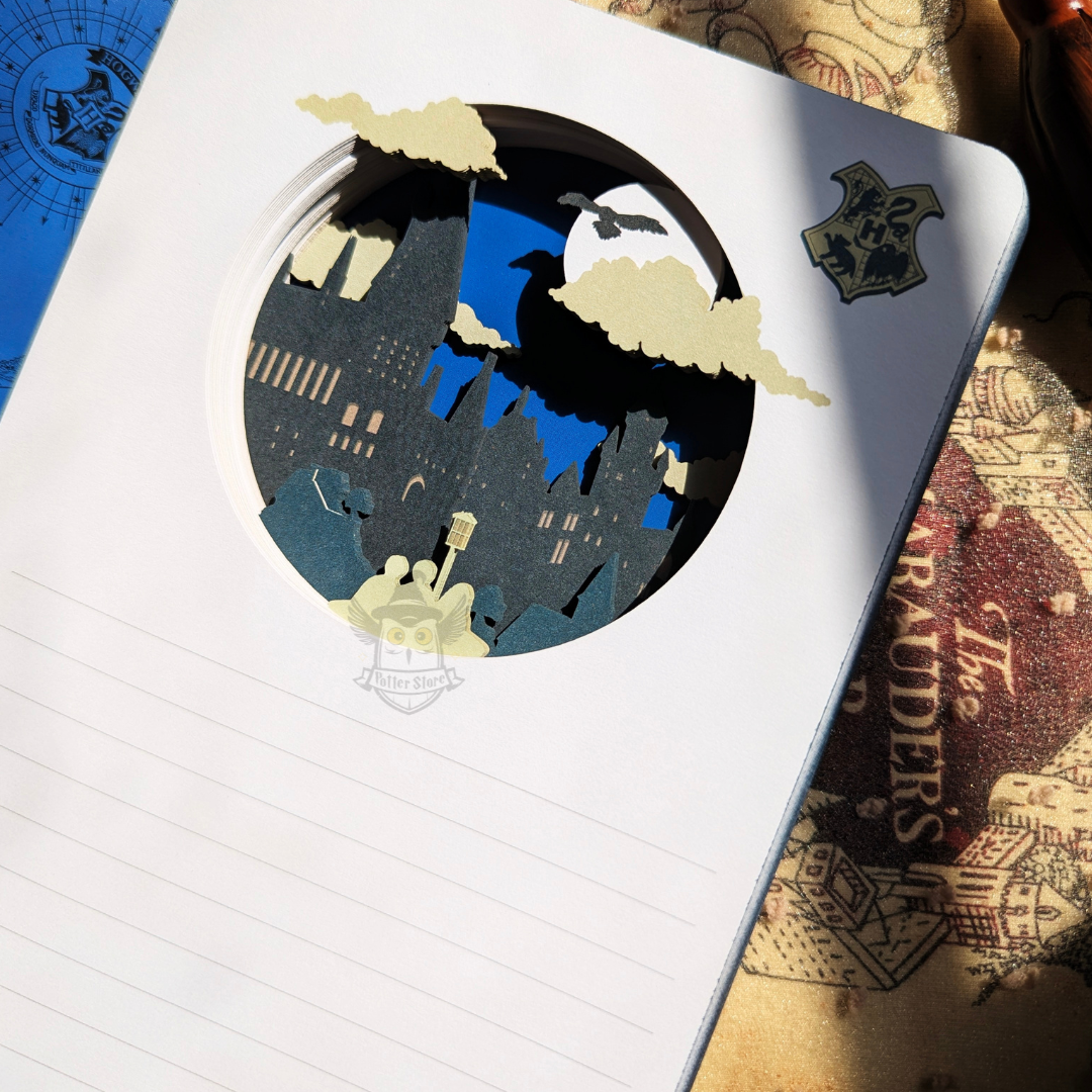 Libreta Premium Hogwarts (Diseño 3D Calado)
