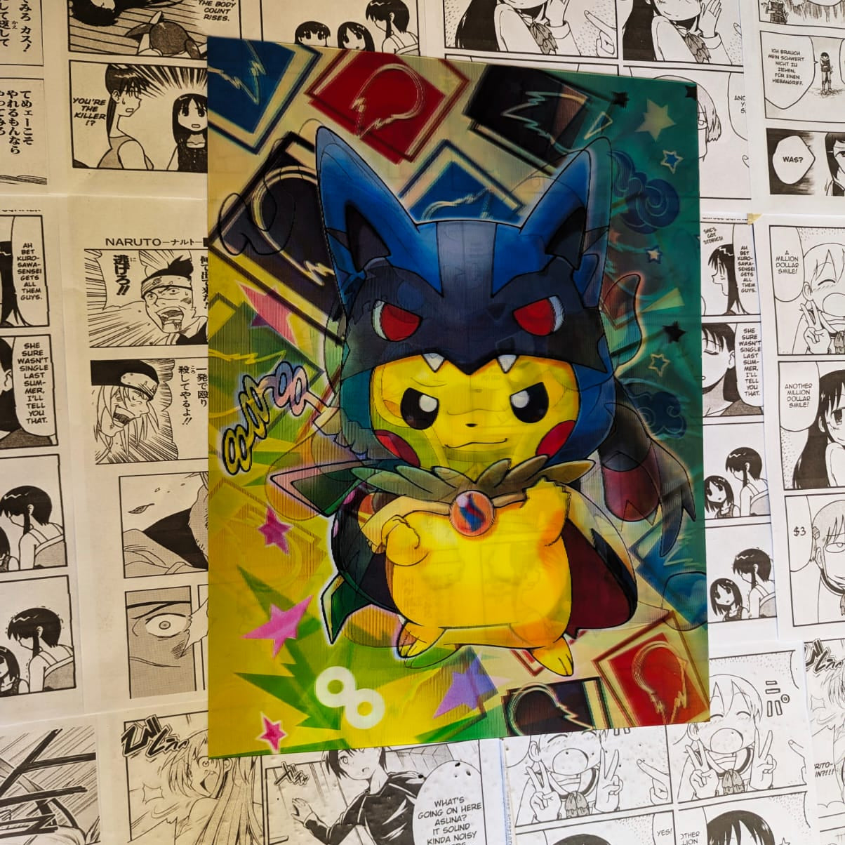 Poster 3D Pikachu Pokemon