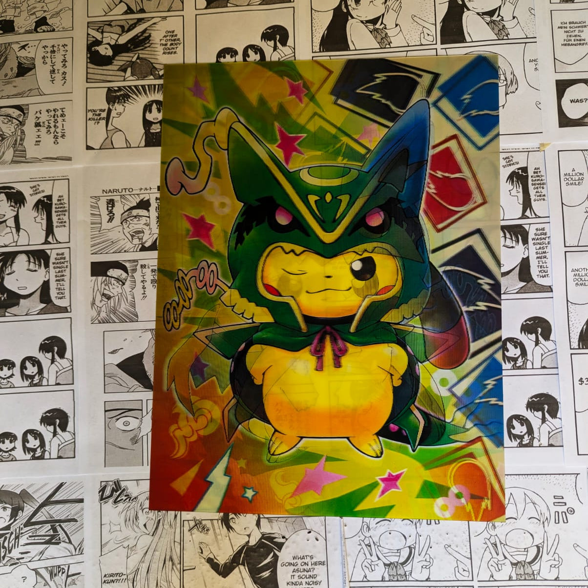 Poster 3D Pikachu Pokemon
