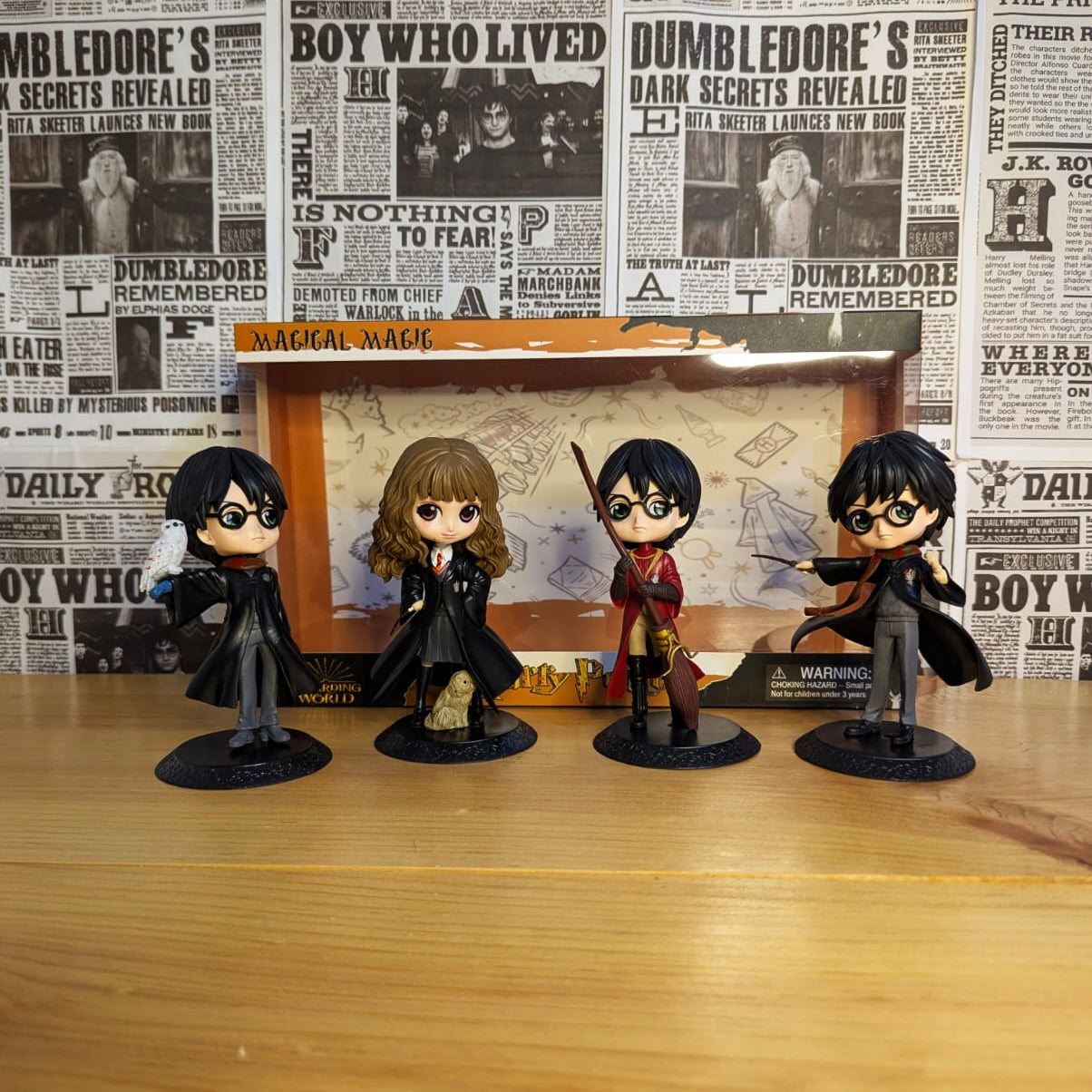 Set de 4 figuras Harry y Hermione