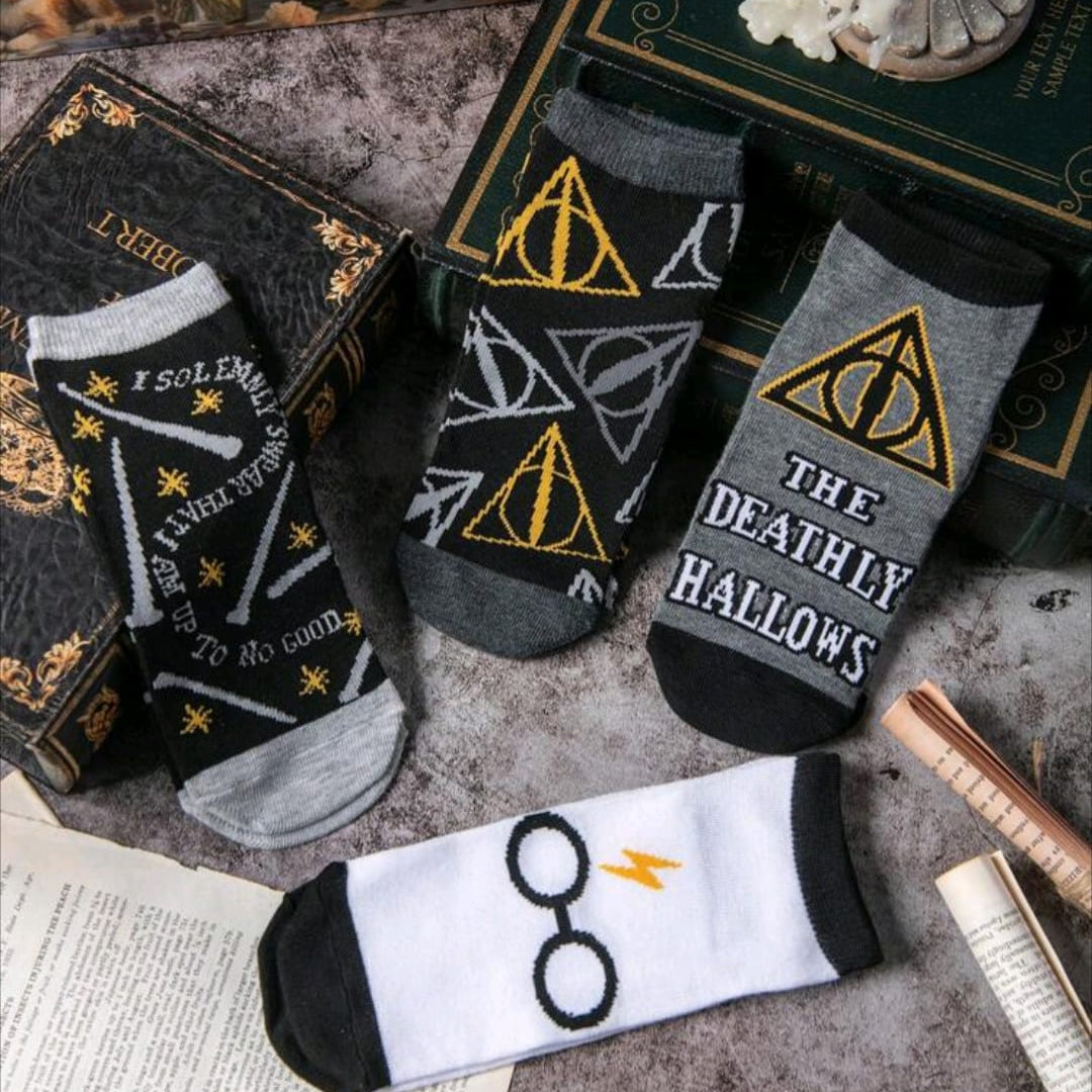 Set de 4 pares  calcetas Reliquias y Lentes